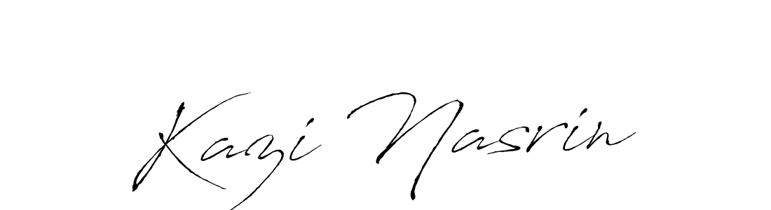 The best way (Antro_Vectra) to make a short signature is to pick only two or three words in your name. The name Kazi Nasrin include a total of six letters. For converting this name. Kazi Nasrin signature style 6 images and pictures png