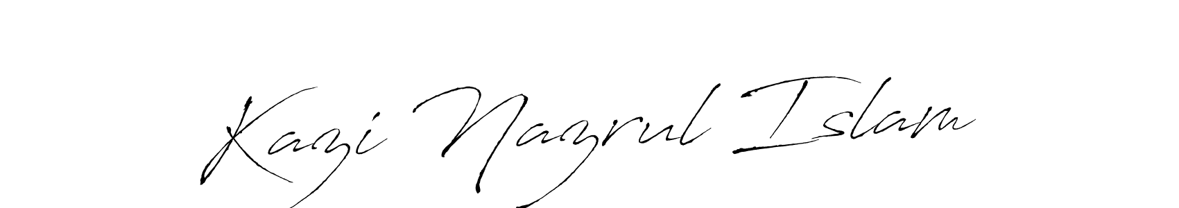 Create a beautiful signature design for name Kazi Nazrul Islam. With this signature (Antro_Vectra) fonts, you can make a handwritten signature for free. Kazi Nazrul Islam signature style 6 images and pictures png