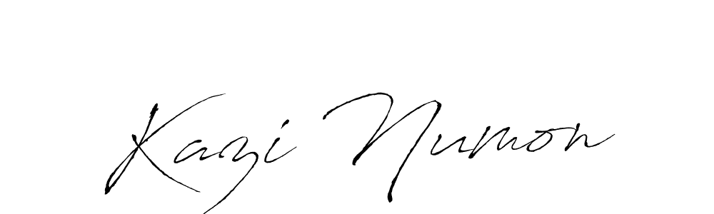 How to make Kazi Numon name signature. Use Antro_Vectra style for creating short signs online. This is the latest handwritten sign. Kazi Numon signature style 6 images and pictures png