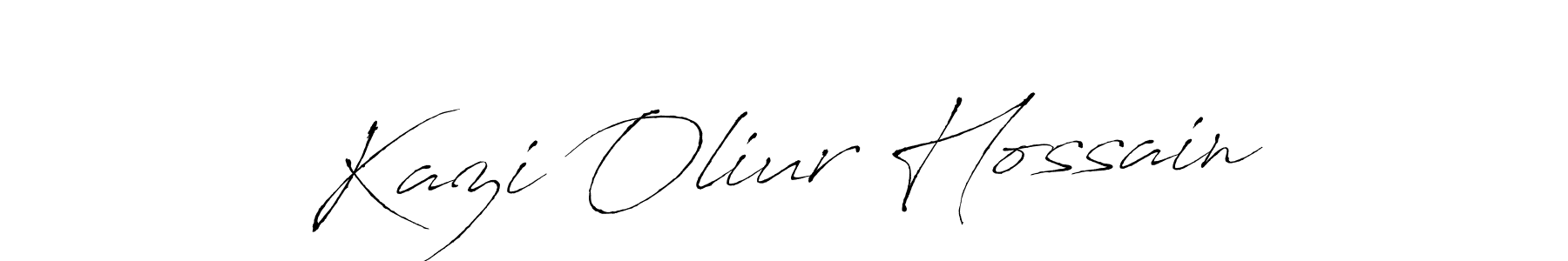 Create a beautiful signature design for name Kazi Oliur Hossain. With this signature (Antro_Vectra) fonts, you can make a handwritten signature for free. Kazi Oliur Hossain signature style 6 images and pictures png