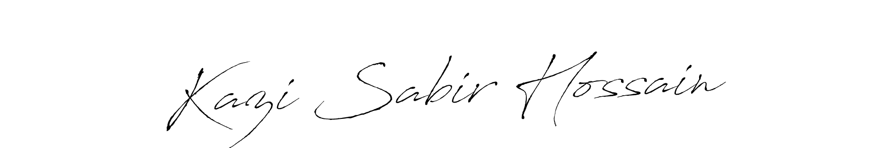 Create a beautiful signature design for name Kazi Sabir Hossain. With this signature (Antro_Vectra) fonts, you can make a handwritten signature for free. Kazi Sabir Hossain signature style 6 images and pictures png