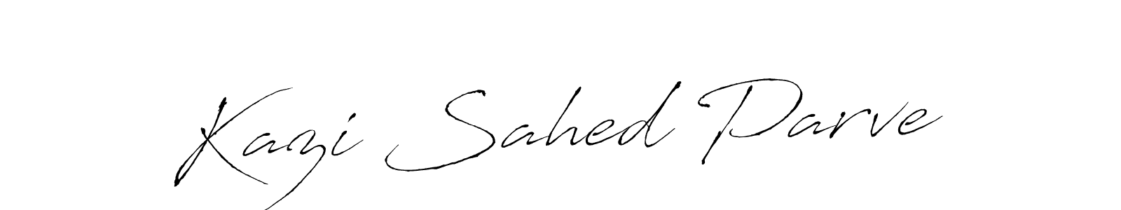 Design your own signature with our free online signature maker. With this signature software, you can create a handwritten (Antro_Vectra) signature for name Kazi Sahed Parve. Kazi Sahed Parve signature style 6 images and pictures png