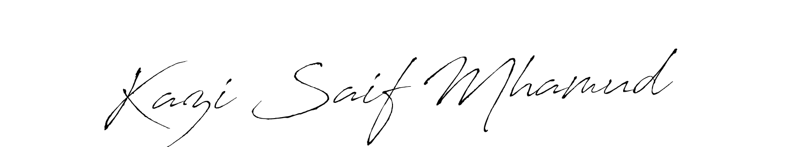 Also You can easily find your signature by using the search form. We will create Kazi Saif Mhamud name handwritten signature images for you free of cost using Antro_Vectra sign style. Kazi Saif Mhamud signature style 6 images and pictures png