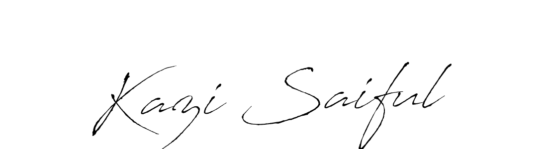 How to make Kazi Saiful signature? Antro_Vectra is a professional autograph style. Create handwritten signature for Kazi Saiful name. Kazi Saiful signature style 6 images and pictures png