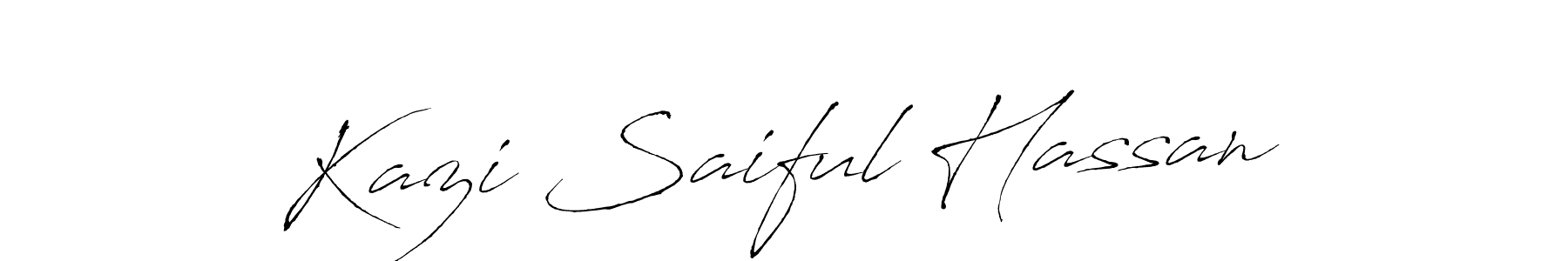Design your own signature with our free online signature maker. With this signature software, you can create a handwritten (Antro_Vectra) signature for name Kazi Saiful Hassan. Kazi Saiful Hassan signature style 6 images and pictures png