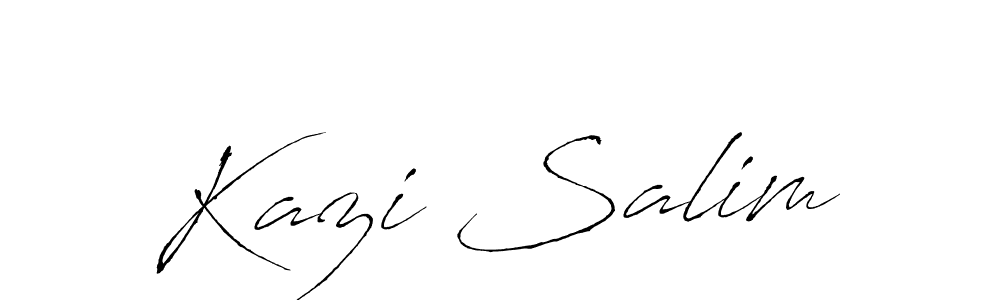 Design your own signature with our free online signature maker. With this signature software, you can create a handwritten (Antro_Vectra) signature for name Kazi Salim. Kazi Salim signature style 6 images and pictures png