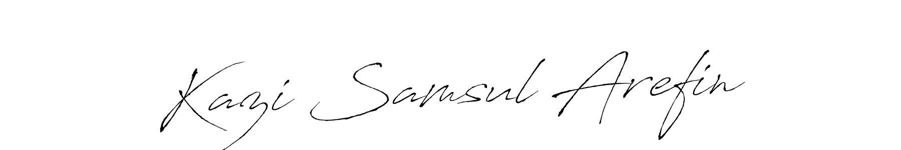 How to make Kazi Samsul Arefin name signature. Use Antro_Vectra style for creating short signs online. This is the latest handwritten sign. Kazi Samsul Arefin signature style 6 images and pictures png