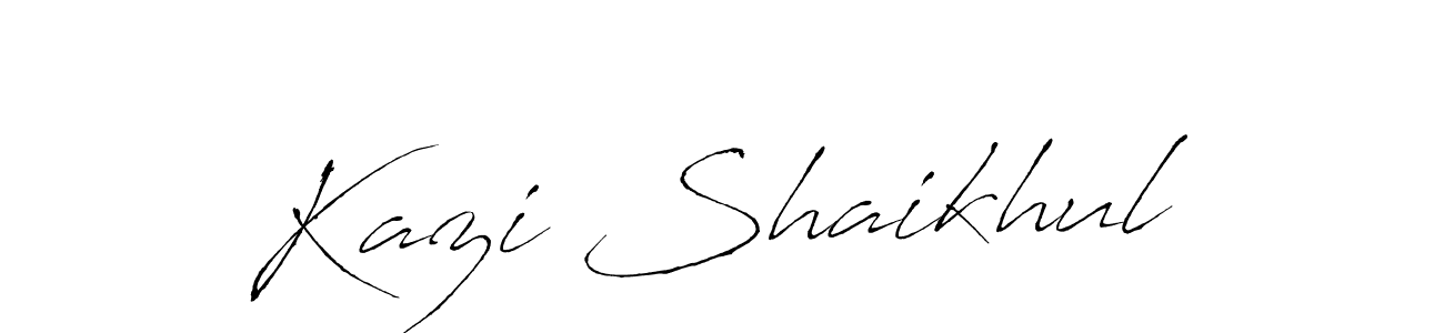 It looks lik you need a new signature style for name Kazi Shaikhul. Design unique handwritten (Antro_Vectra) signature with our free signature maker in just a few clicks. Kazi Shaikhul signature style 6 images and pictures png