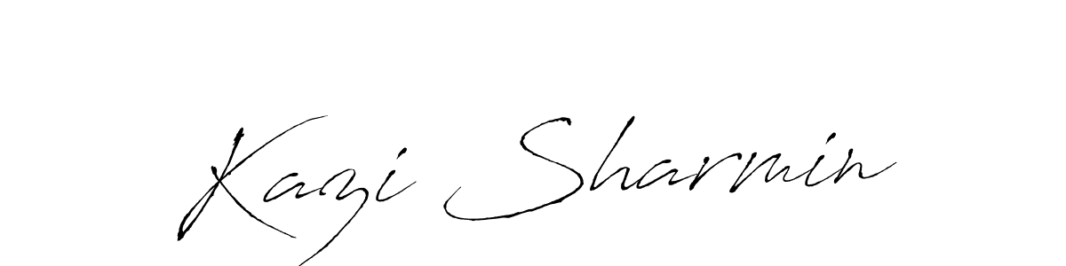 The best way (Antro_Vectra) to make a short signature is to pick only two or three words in your name. The name Kazi Sharmin include a total of six letters. For converting this name. Kazi Sharmin signature style 6 images and pictures png
