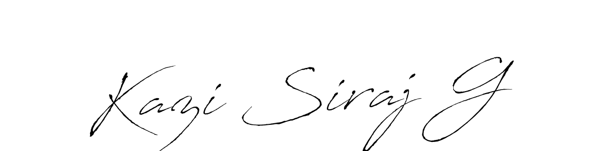 Kazi Siraj G stylish signature style. Best Handwritten Sign (Antro_Vectra) for my name. Handwritten Signature Collection Ideas for my name Kazi Siraj G. Kazi Siraj G signature style 6 images and pictures png