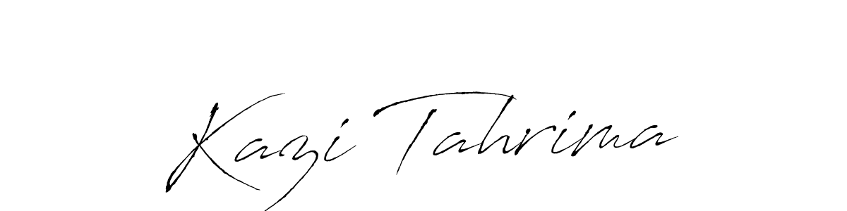 Design your own signature with our free online signature maker. With this signature software, you can create a handwritten (Antro_Vectra) signature for name Kazi Tahrima. Kazi Tahrima signature style 6 images and pictures png