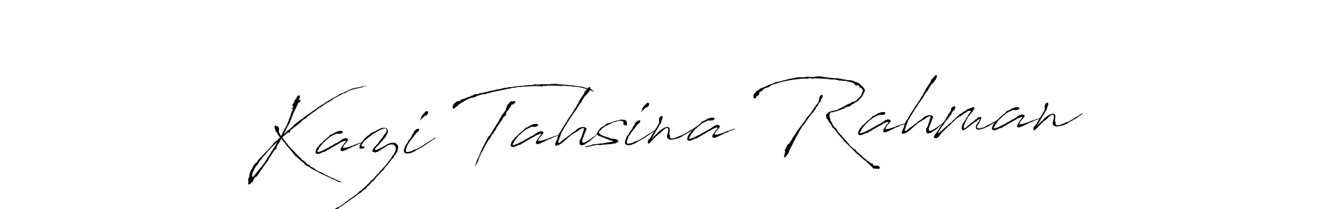 Create a beautiful signature design for name Kazi Tahsina Rahman. With this signature (Antro_Vectra) fonts, you can make a handwritten signature for free. Kazi Tahsina Rahman signature style 6 images and pictures png