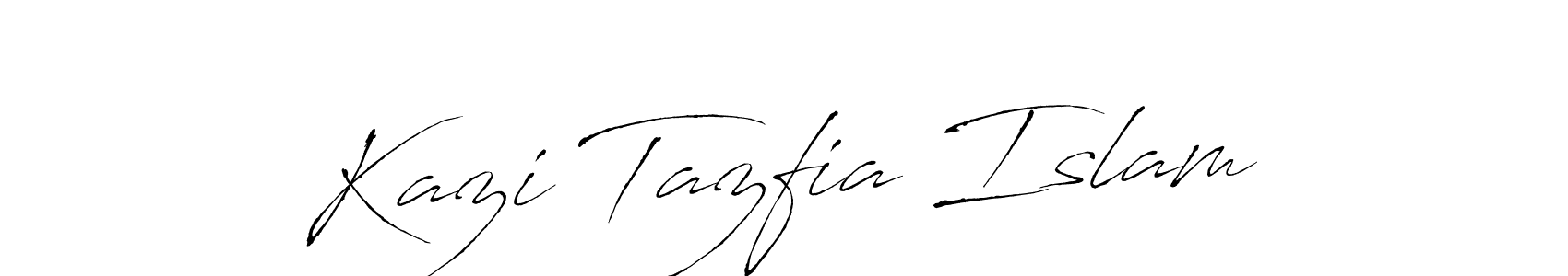 Make a beautiful signature design for name Kazi Tazfia Islam. With this signature (Antro_Vectra) style, you can create a handwritten signature for free. Kazi Tazfia Islam signature style 6 images and pictures png