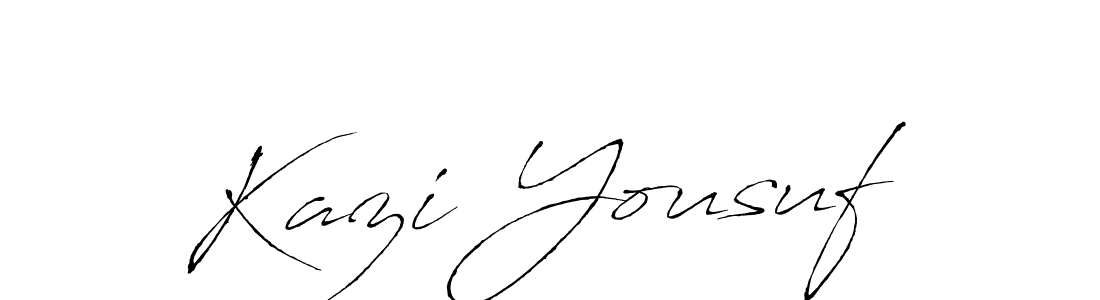 How to make Kazi Yousuf name signature. Use Antro_Vectra style for creating short signs online. This is the latest handwritten sign. Kazi Yousuf signature style 6 images and pictures png