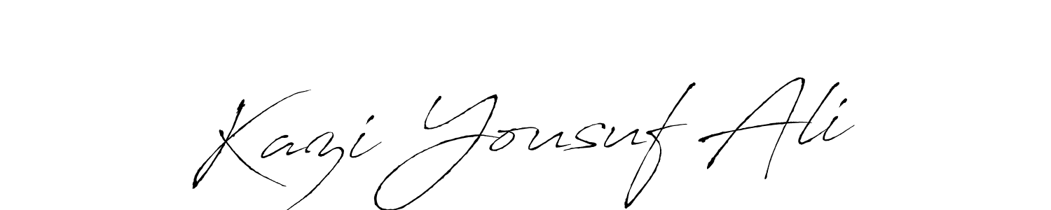 Make a beautiful signature design for name Kazi Yousuf Ali. With this signature (Antro_Vectra) style, you can create a handwritten signature for free. Kazi Yousuf Ali signature style 6 images and pictures png