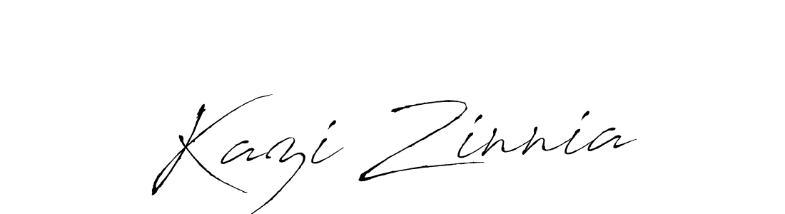 Create a beautiful signature design for name Kazi Zinnia. With this signature (Antro_Vectra) fonts, you can make a handwritten signature for free. Kazi Zinnia signature style 6 images and pictures png