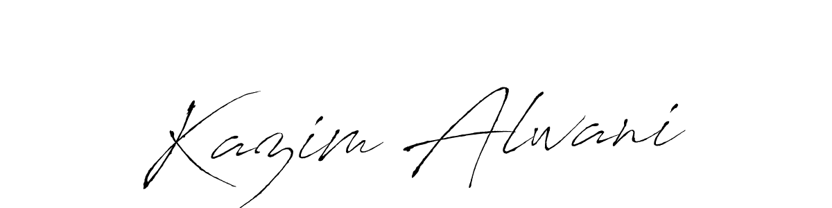 Design your own signature with our free online signature maker. With this signature software, you can create a handwritten (Antro_Vectra) signature for name Kazim Alwani. Kazim Alwani signature style 6 images and pictures png