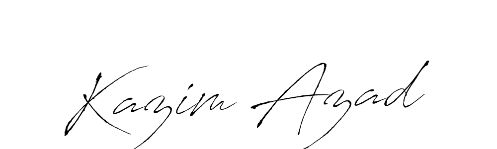 How to make Kazim Azad name signature. Use Antro_Vectra style for creating short signs online. This is the latest handwritten sign. Kazim Azad signature style 6 images and pictures png