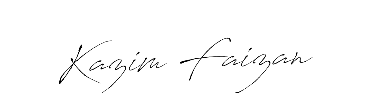 Make a beautiful signature design for name Kazim Faizan. With this signature (Antro_Vectra) style, you can create a handwritten signature for free. Kazim Faizan signature style 6 images and pictures png