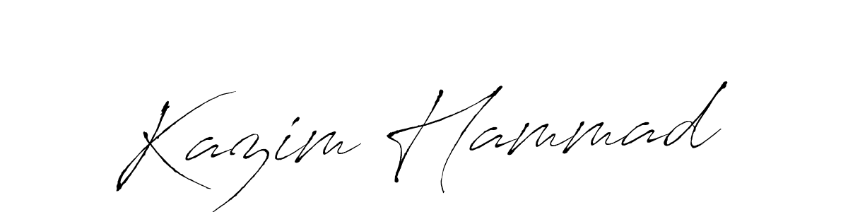 Design your own signature with our free online signature maker. With this signature software, you can create a handwritten (Antro_Vectra) signature for name Kazim Hammad. Kazim Hammad signature style 6 images and pictures png