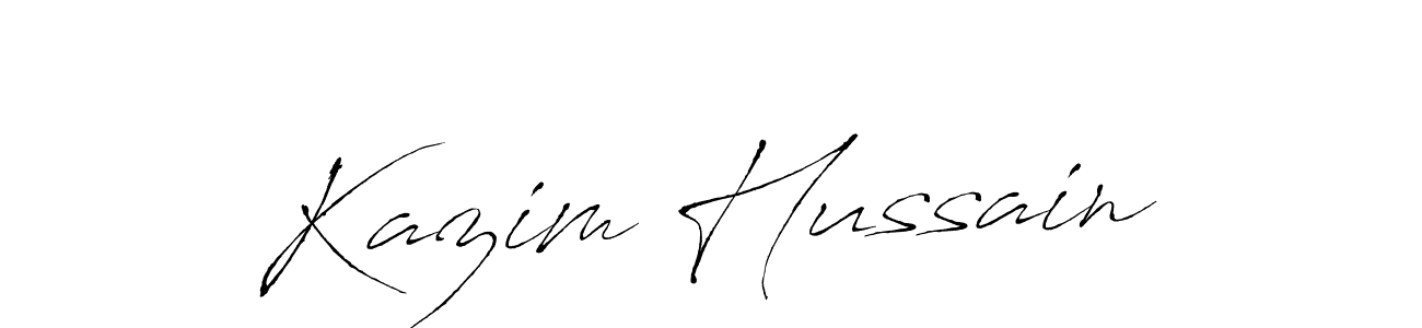 Design your own signature with our free online signature maker. With this signature software, you can create a handwritten (Antro_Vectra) signature for name Kazim Hussain. Kazim Hussain signature style 6 images and pictures png