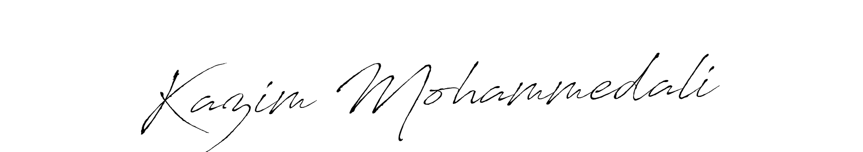 Make a beautiful signature design for name Kazim Mohammedali. With this signature (Antro_Vectra) style, you can create a handwritten signature for free. Kazim Mohammedali signature style 6 images and pictures png