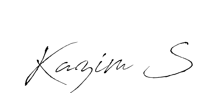 Use a signature maker to create a handwritten signature online. With this signature software, you can design (Antro_Vectra) your own signature for name Kazim S. Kazim S signature style 6 images and pictures png