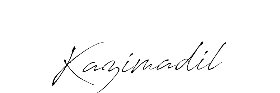 Make a beautiful signature design for name Kazimadil. With this signature (Antro_Vectra) style, you can create a handwritten signature for free. Kazimadil signature style 6 images and pictures png