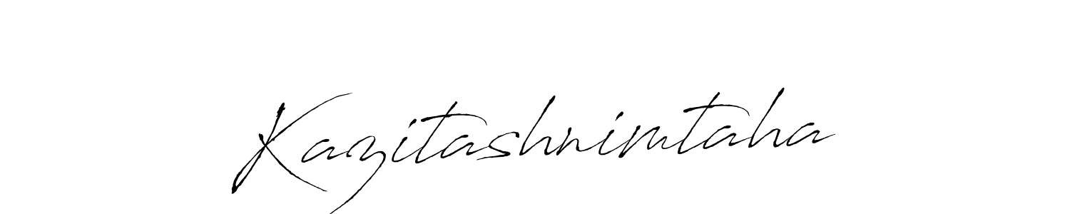 The best way (Antro_Vectra) to make a short signature is to pick only two or three words in your name. The name Kazitashnimtaha include a total of six letters. For converting this name. Kazitashnimtaha signature style 6 images and pictures png