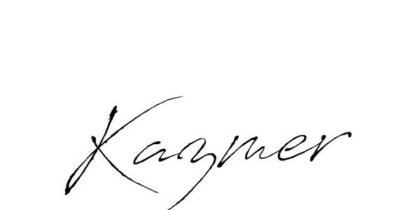 Make a beautiful signature design for name Kazmer. With this signature (Antro_Vectra) style, you can create a handwritten signature for free. Kazmer signature style 6 images and pictures png