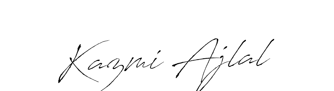 This is the best signature style for the Kazmi Ajlal name. Also you like these signature font (Antro_Vectra). Mix name signature. Kazmi Ajlal signature style 6 images and pictures png