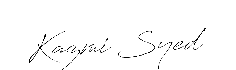 It looks lik you need a new signature style for name Kazmi Syed. Design unique handwritten (Antro_Vectra) signature with our free signature maker in just a few clicks. Kazmi Syed signature style 6 images and pictures png