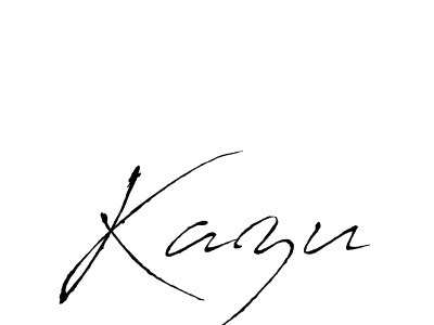 Kazu stylish signature style. Best Handwritten Sign (Antro_Vectra) for my name. Handwritten Signature Collection Ideas for my name Kazu. Kazu signature style 6 images and pictures png