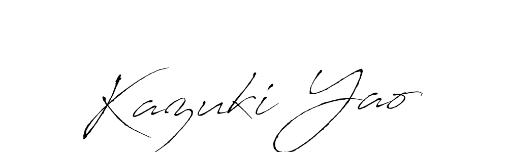 Make a beautiful signature design for name Kazuki Yao. With this signature (Antro_Vectra) style, you can create a handwritten signature for free. Kazuki Yao signature style 6 images and pictures png