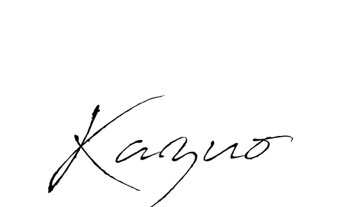 Also we have Kazuo name is the best signature style. Create professional handwritten signature collection using Antro_Vectra autograph style. Kazuo signature style 6 images and pictures png