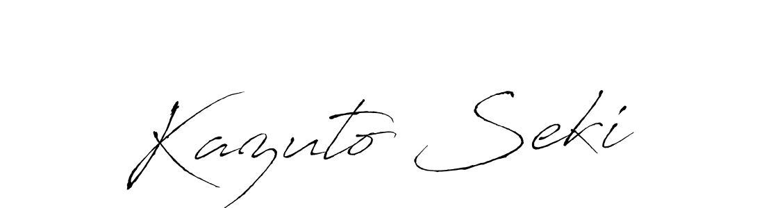 Use a signature maker to create a handwritten signature online. With this signature software, you can design (Antro_Vectra) your own signature for name Kazuto Seki. Kazuto Seki signature style 6 images and pictures png