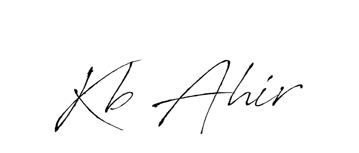 How to make Kb Ahir signature? Antro_Vectra is a professional autograph style. Create handwritten signature for Kb Ahir name. Kb Ahir signature style 6 images and pictures png
