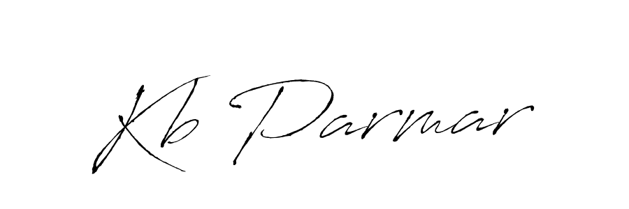 Design your own signature with our free online signature maker. With this signature software, you can create a handwritten (Antro_Vectra) signature for name Kb Parmar. Kb Parmar signature style 6 images and pictures png