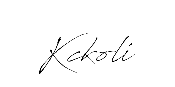 Use a signature maker to create a handwritten signature online. With this signature software, you can design (Antro_Vectra) your own signature for name Kckoli. Kckoli signature style 6 images and pictures png