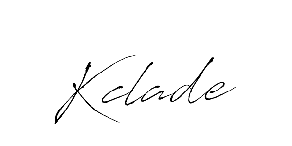 Kclade stylish signature style. Best Handwritten Sign (Antro_Vectra) for my name. Handwritten Signature Collection Ideas for my name Kclade. Kclade signature style 6 images and pictures png