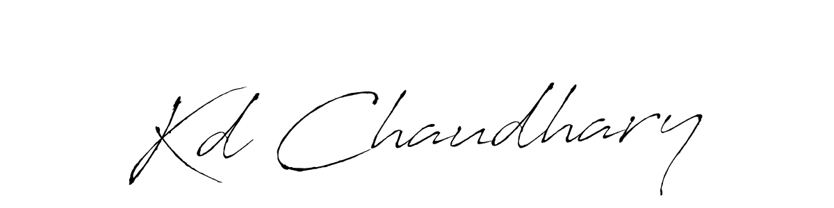 Design your own signature with our free online signature maker. With this signature software, you can create a handwritten (Antro_Vectra) signature for name Kd Chaudhary. Kd Chaudhary signature style 6 images and pictures png