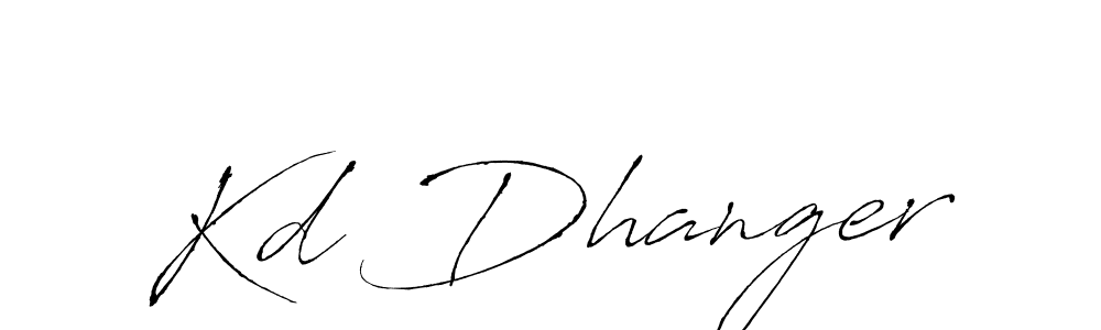 How to make Kd Dhanger name signature. Use Antro_Vectra style for creating short signs online. This is the latest handwritten sign. Kd Dhanger signature style 6 images and pictures png