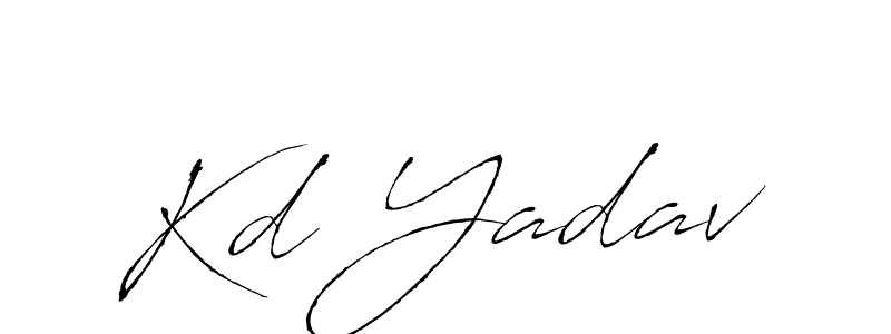 Make a beautiful signature design for name Kd Yadav. With this signature (Antro_Vectra) style, you can create a handwritten signature for free. Kd Yadav signature style 6 images and pictures png