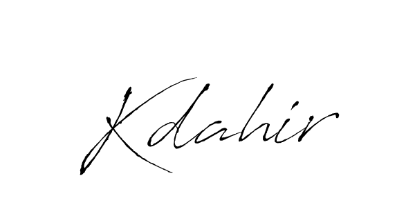Make a beautiful signature design for name Kdahir. With this signature (Antro_Vectra) style, you can create a handwritten signature for free. Kdahir signature style 6 images and pictures png