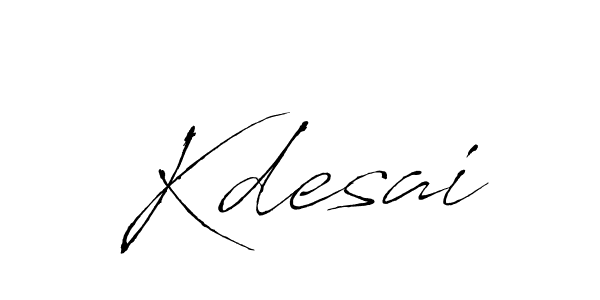 You should practise on your own different ways (Antro_Vectra) to write your name (Kdesai) in signature. don't let someone else do it for you. Kdesai signature style 6 images and pictures png