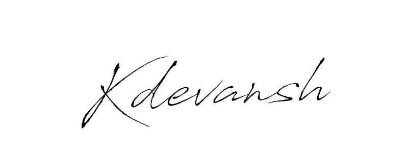 Create a beautiful signature design for name Kdevansh. With this signature (Antro_Vectra) fonts, you can make a handwritten signature for free. Kdevansh signature style 6 images and pictures png