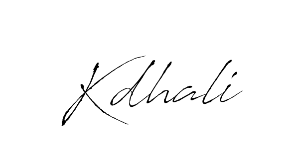 Design your own signature with our free online signature maker. With this signature software, you can create a handwritten (Antro_Vectra) signature for name Kdhali. Kdhali signature style 6 images and pictures png