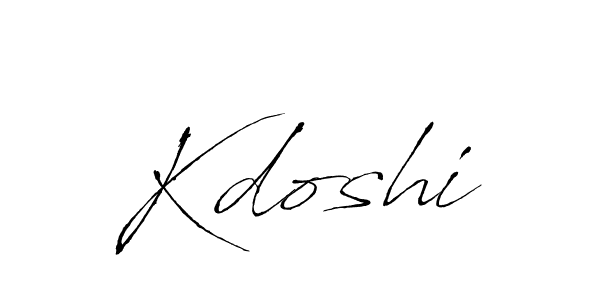 Make a beautiful signature design for name Kdoshi. With this signature (Antro_Vectra) style, you can create a handwritten signature for free. Kdoshi signature style 6 images and pictures png