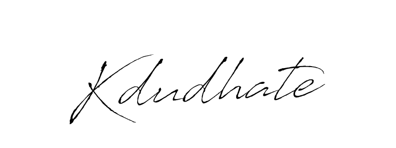 Design your own signature with our free online signature maker. With this signature software, you can create a handwritten (Antro_Vectra) signature for name Kdudhate. Kdudhate signature style 6 images and pictures png