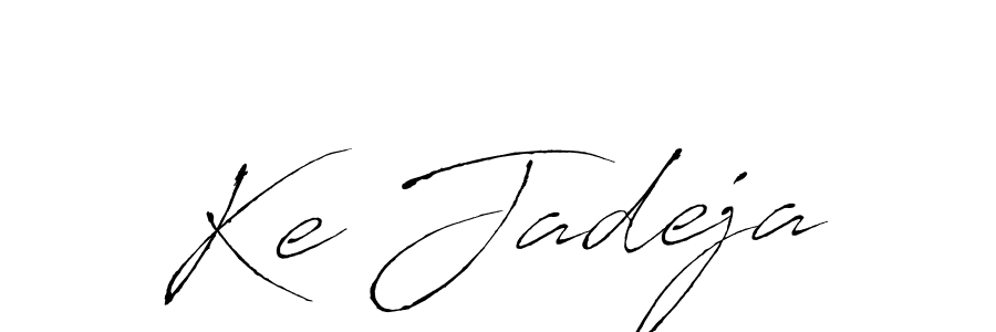 How to make Ke Jadeja name signature. Use Antro_Vectra style for creating short signs online. This is the latest handwritten sign. Ke Jadeja signature style 6 images and pictures png